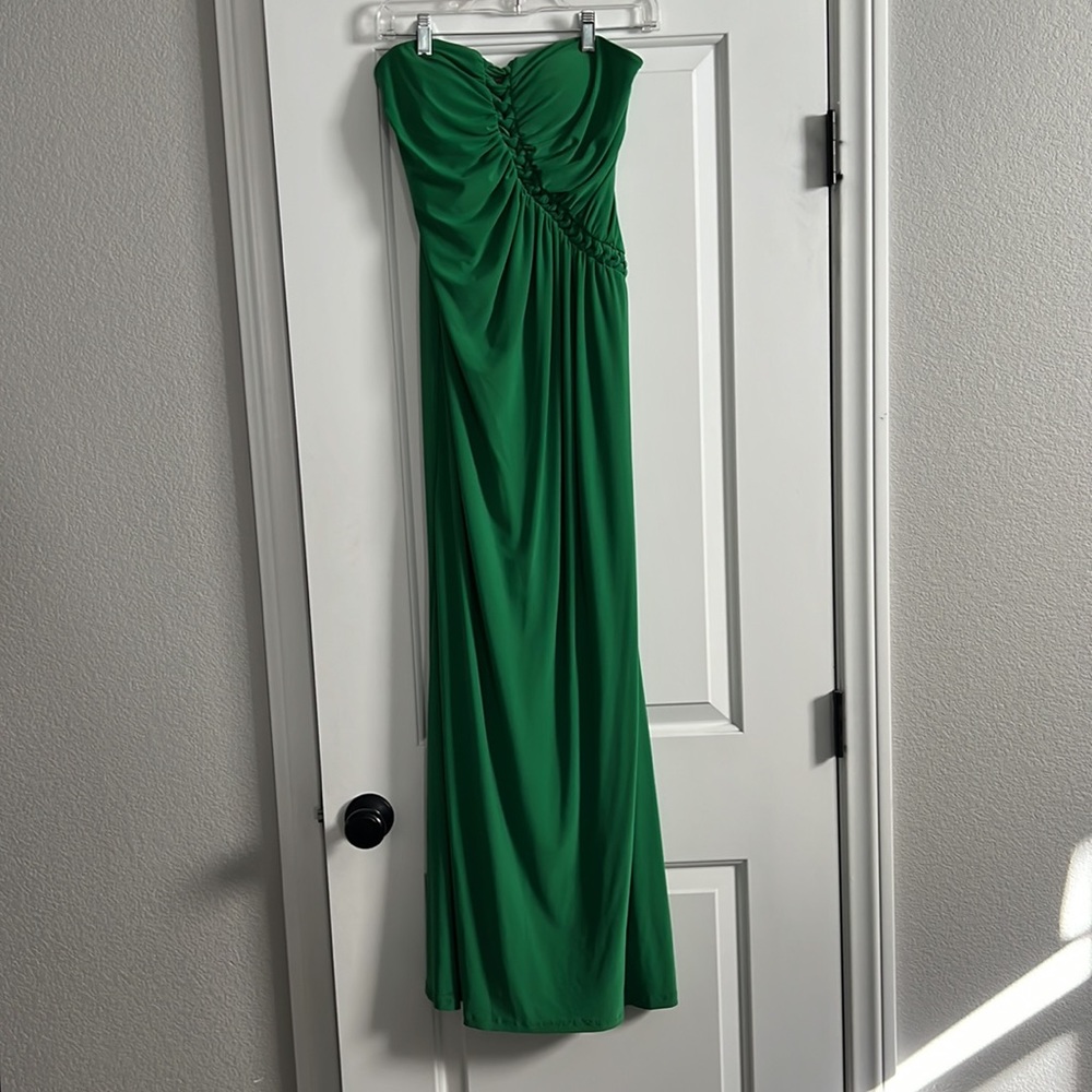 Hailey by Adrianna Papell Strapless Gown - Picture 9 of 9